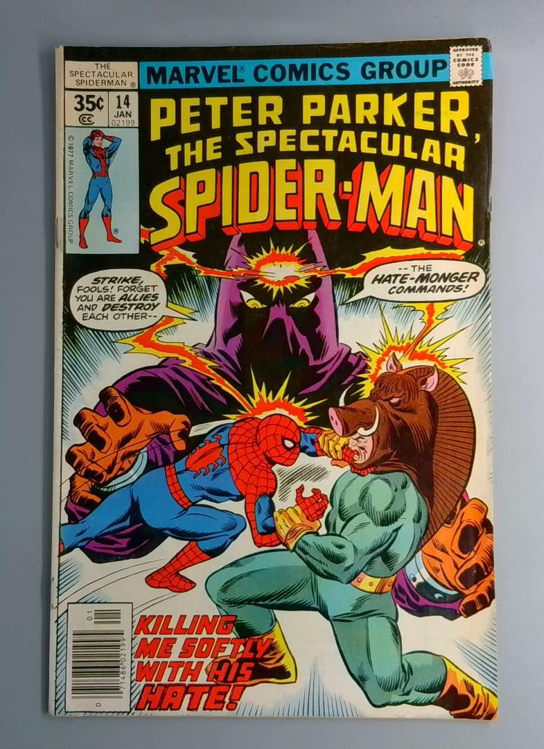 Spectacular Spider-Man #14 Hate Monger Appearance Marvel 1978