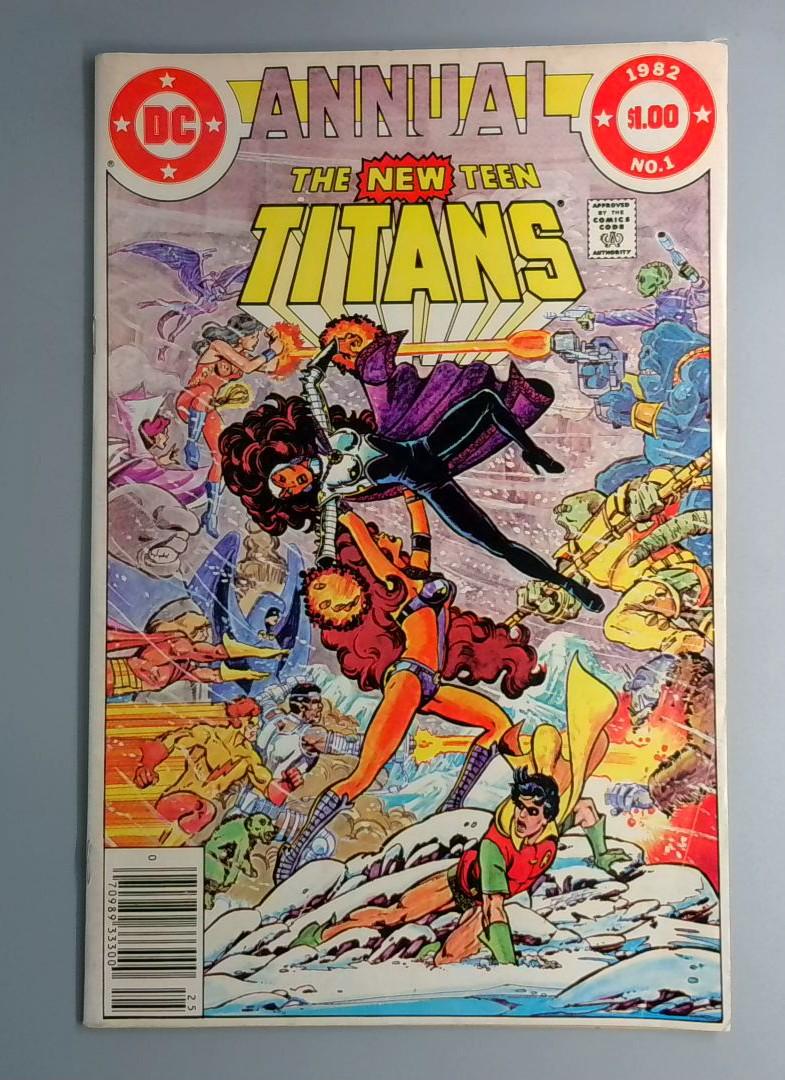 New Teen Titans Annual #1 Omega Men Newsstand Edition DC 1982