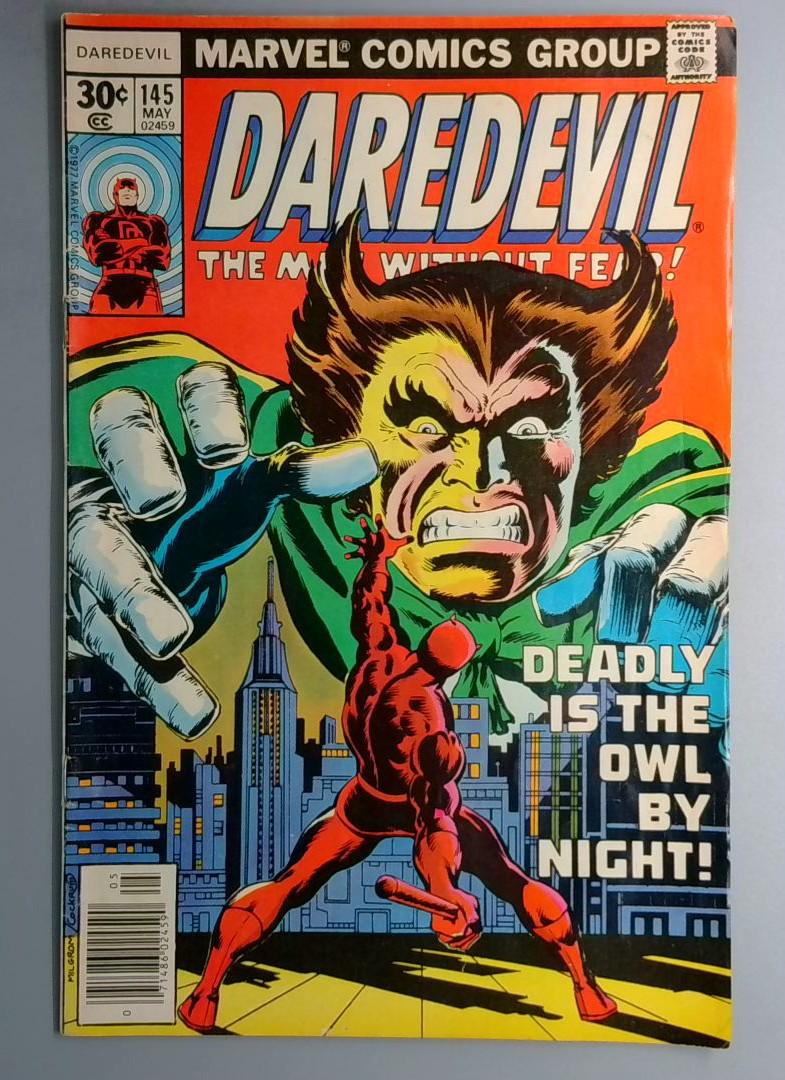 Daredevil #145 Owl Gains Upgraded Powers Marvel 1977 SN2