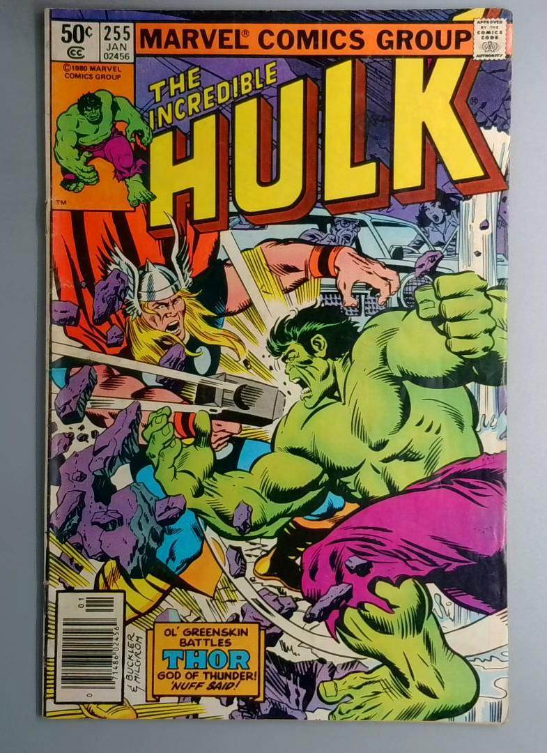 Incredible Hulk #255 Newsstand Edition THOR Marvel 1981 SN2