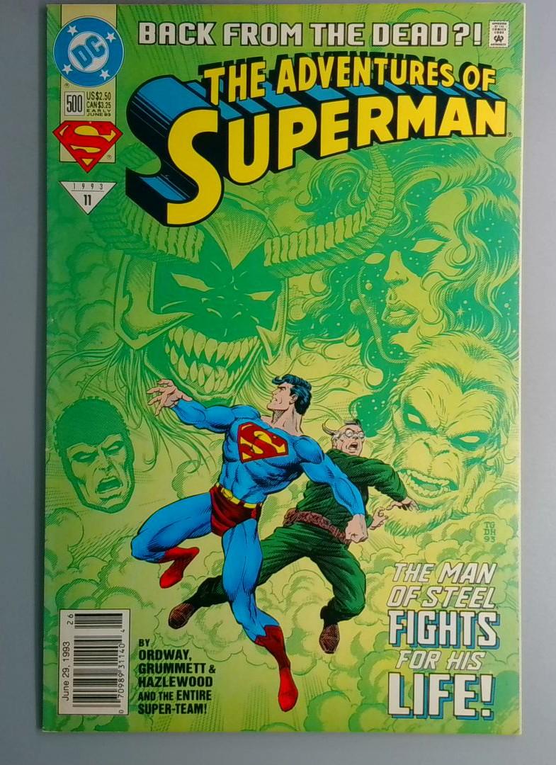 Adventures of Superman #500b 1st Appearance of Eradicator Newsstand DC 1993