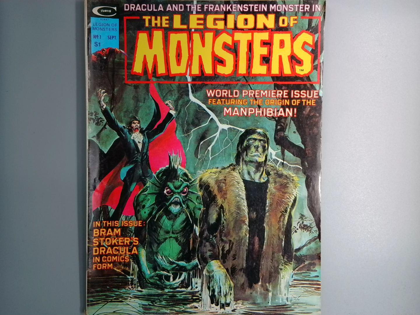 Legion of Monsters #1 - 1st Manphibian Marvel Comics Curtis Magazine 1975