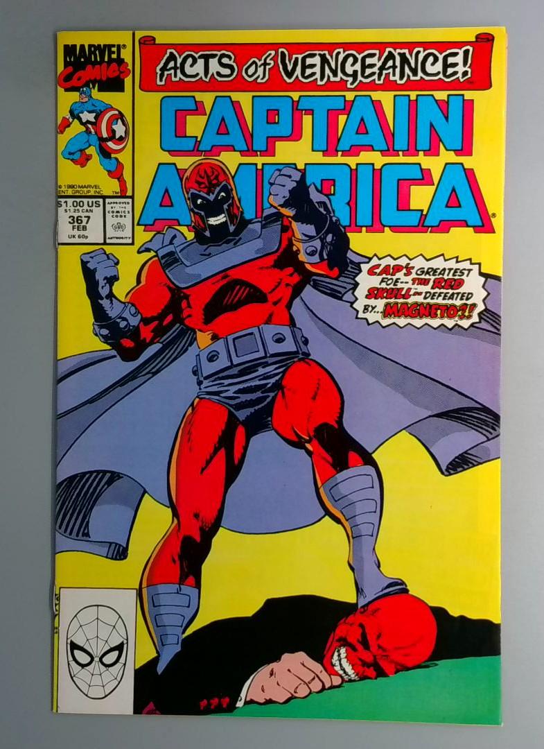 Captain America #367 VF Magneto Marvel 1990