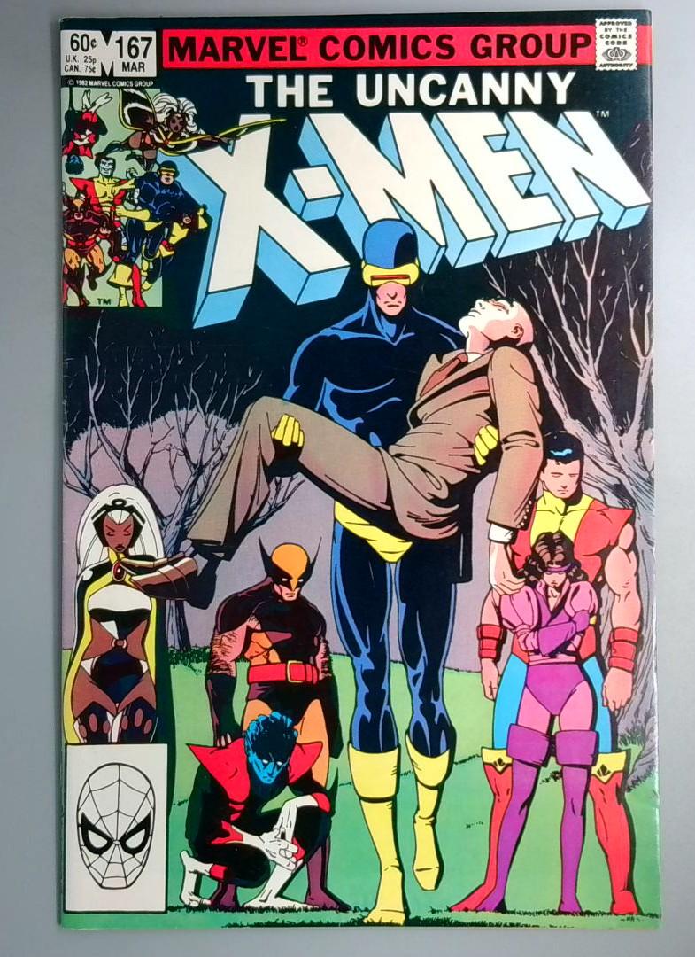Uncanny X-Men #167 VF- 1st New Mutants in X-Men Marvel 1983 OE1