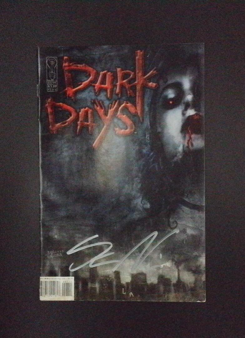 Dark Days #1 Signed by Steve Niles Water Damage bottom of book 2003 IDW EK1