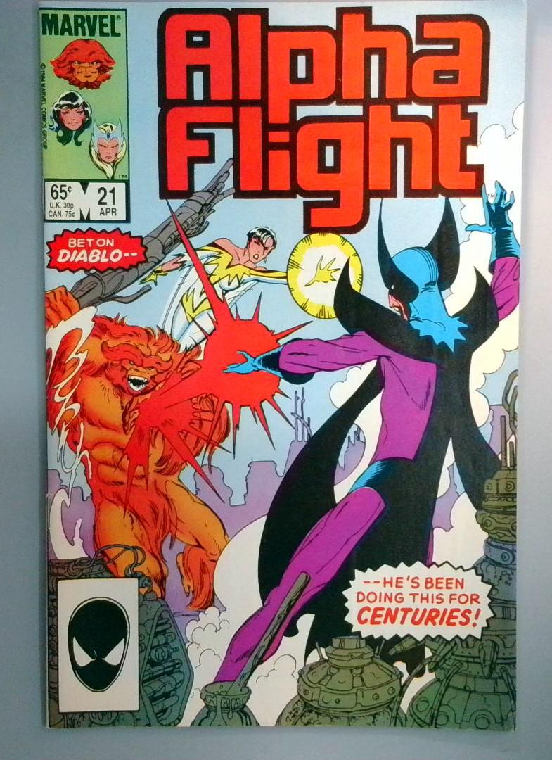 Alpha Flight #21 Direct Edition Marvel 1985 OE1