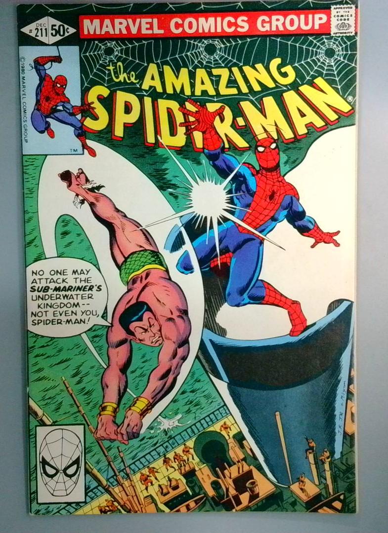 Amazing Spider-Man #211 Prince Namor Sub-Mariner Marvel 1980 OE1