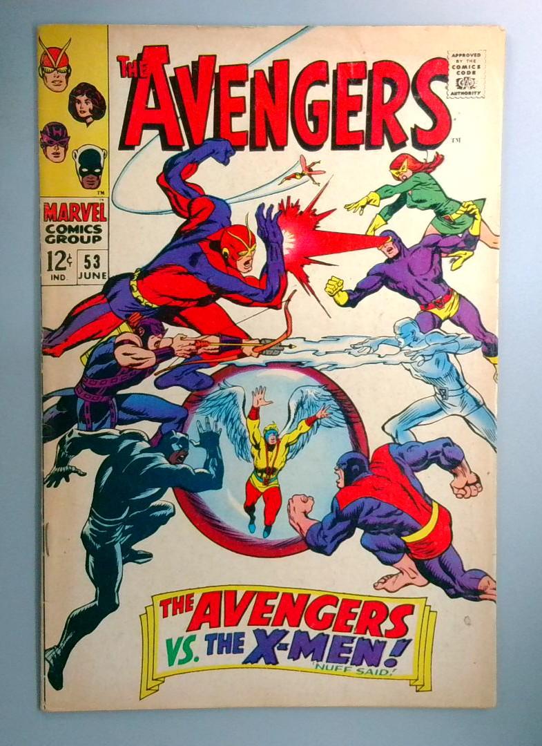 Avengers #53 Classic John Buscema Avengers Vs. X-Men Fn- Marvel 1968