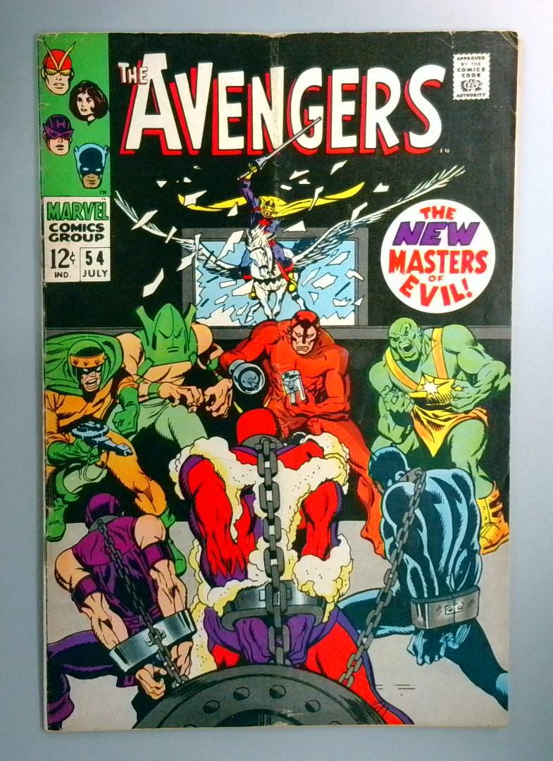 Avengers #54 1st Cameo of Ultron 1st New Masters of Evil Fn- Marvel 1968