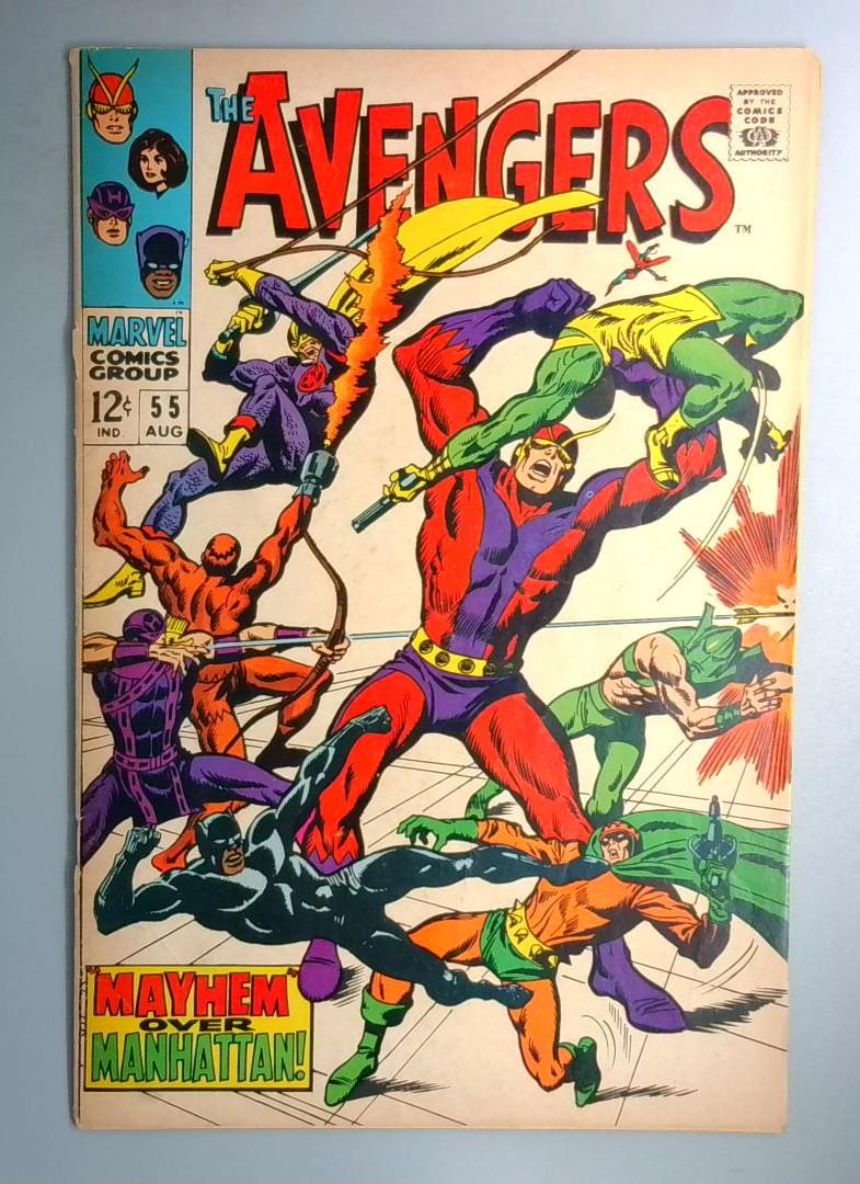 Avengers #55 1st Full Appearance of Ultron-5 (Detached Cover) Marvel 1968