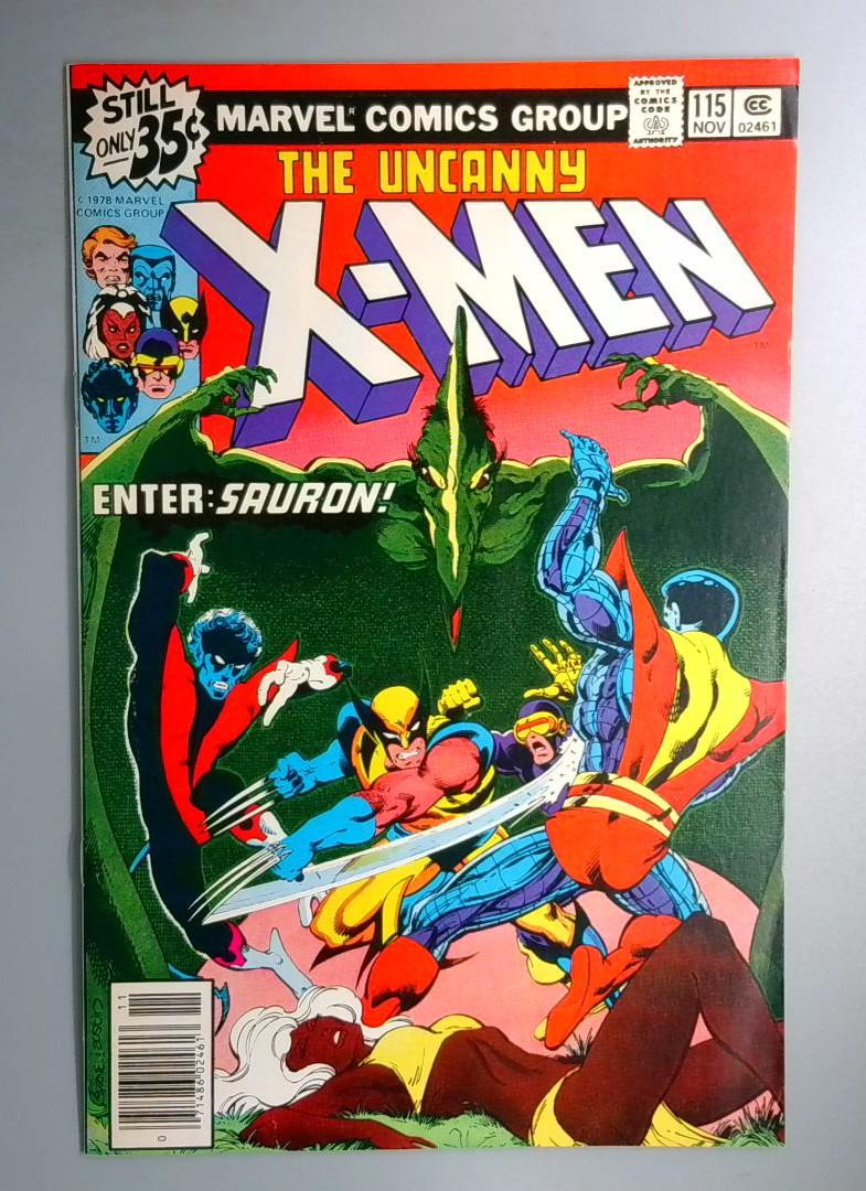 Uncanny X-Men #115 VF- Sauron Appearance Marvel 1978