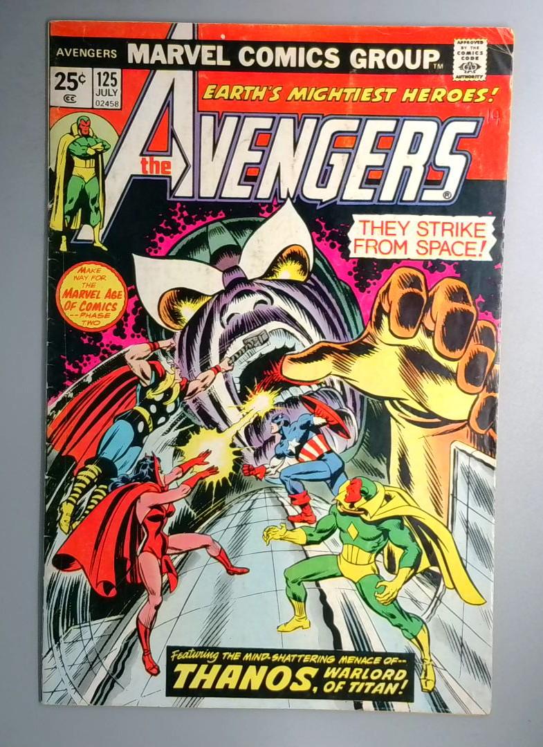 Avengers #125 Thanos, No MVS Marvel 1974
