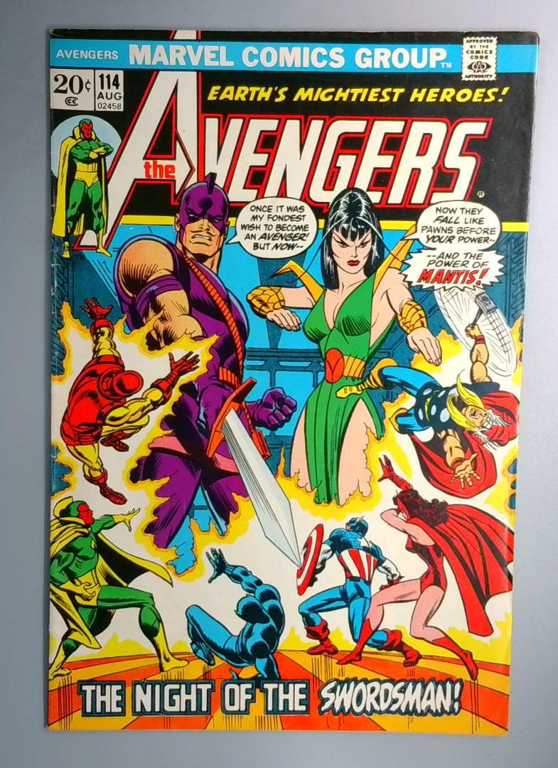 Avengers #114 VF Swordsman Mantis Marvel 1972