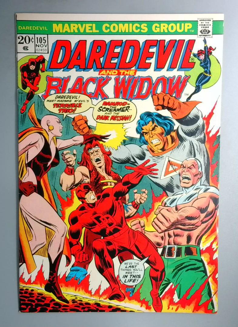 Daredevil #105 VF+ Origin of Monndragon Marvel 1973