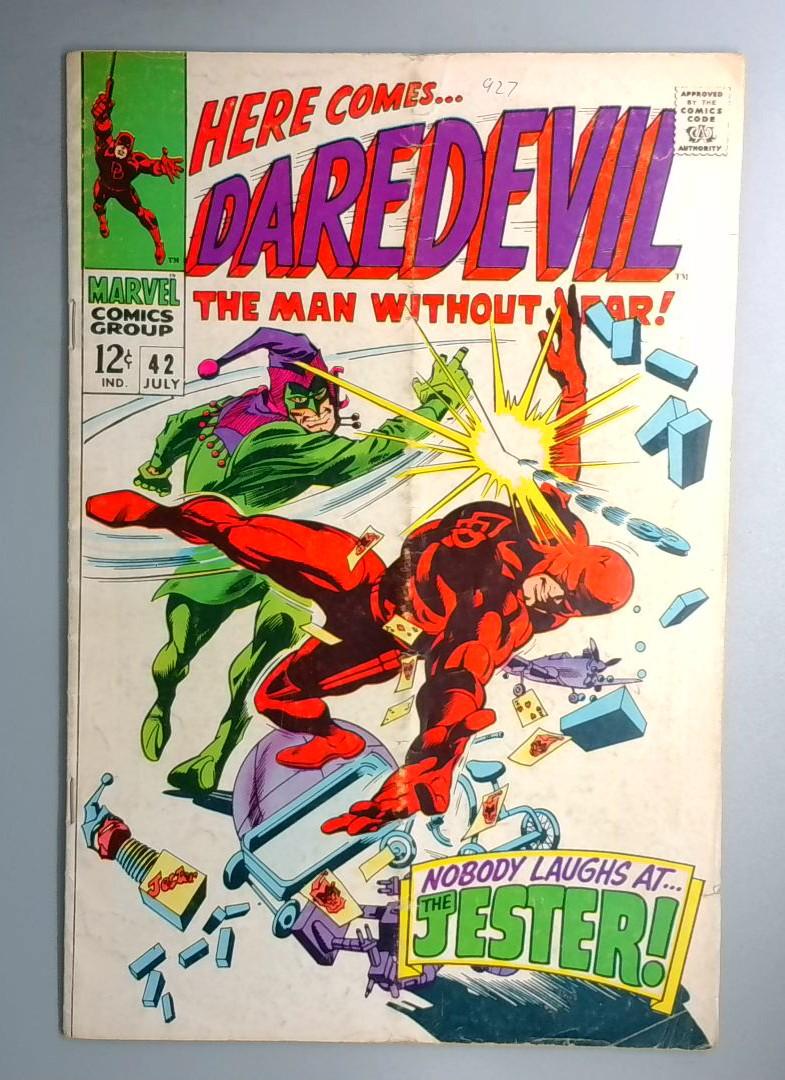 Daredevil #42 VG 1st Appearance Jester Jonathan Powers Marvel 1968