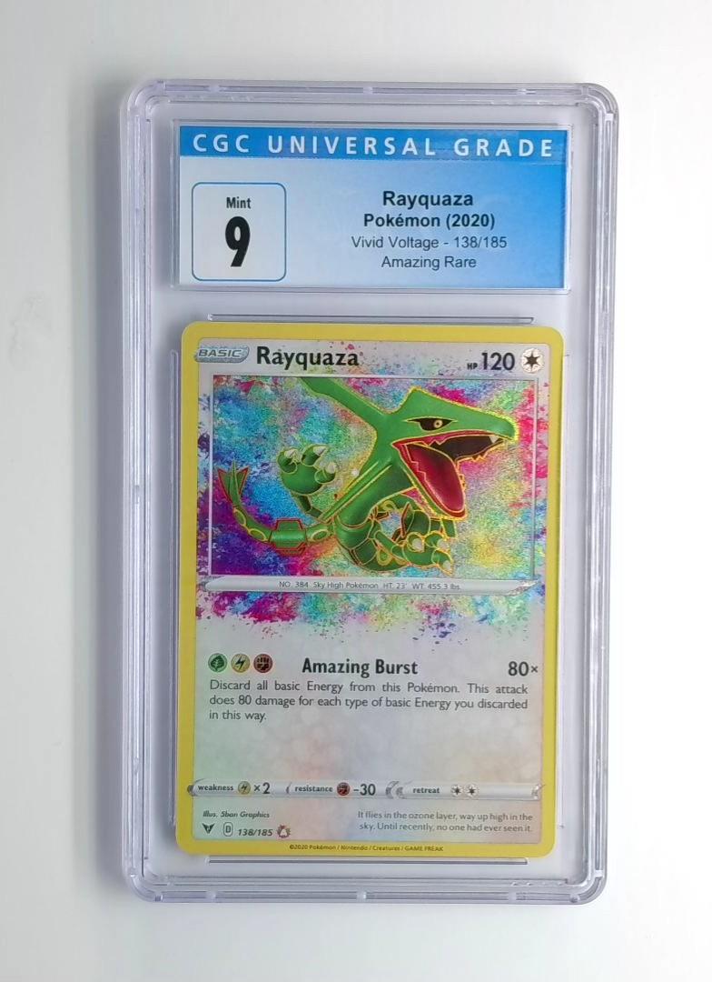 Rayquaza - Vivid Voltage - 138/185 - Amazing Rare - 9 CGC 2020