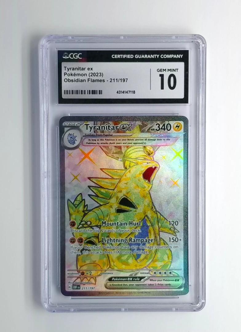 Tyranitar ex - Obsidian Flames - 211/197 - Rare Holo - 10 CGC 2023