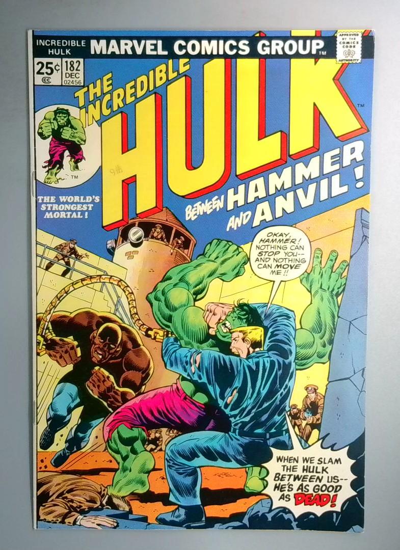 Incredible Hulk #182 NM- 2nd Appearance of Wolverine MVS Included MArvel 1974