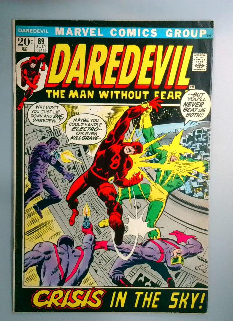 Daredevil #89 VG Electro and Purple Man Appearance Marvel 1972