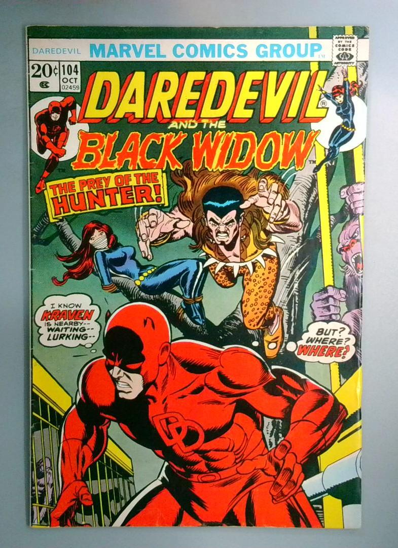 Daredevil #104 FN- Kraven Marvel Comics 1973