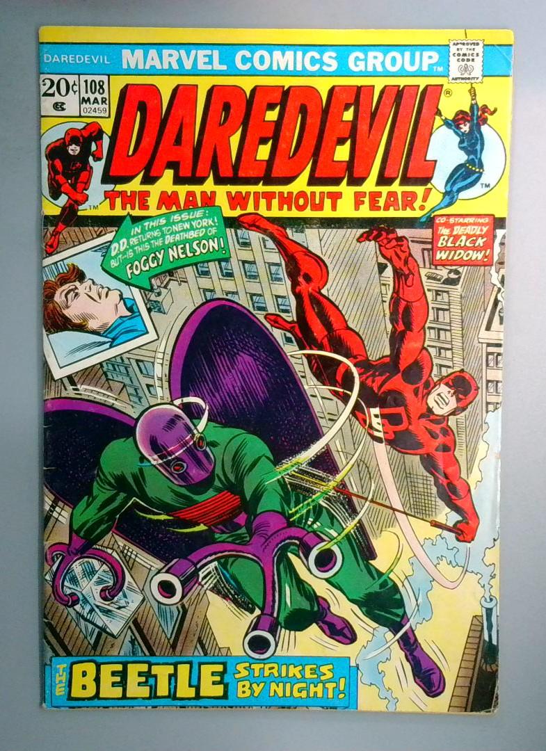 Daredevil #108 Beetle, NO MVS Marvel 1974