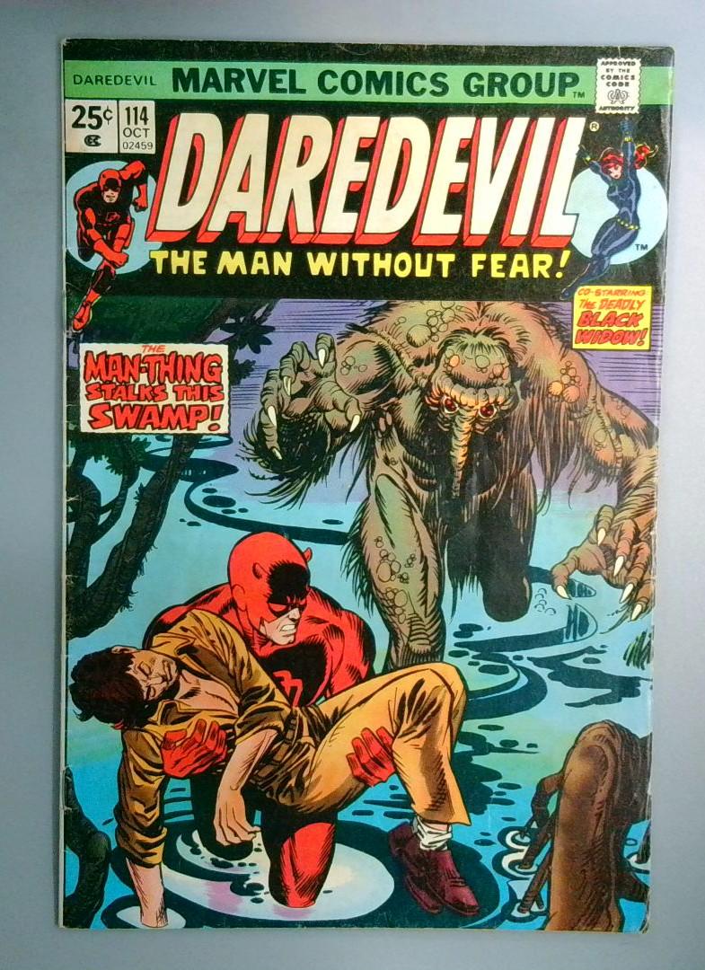 Daredevil #114 Man-Thing, No MVS Marvel Comics 1974