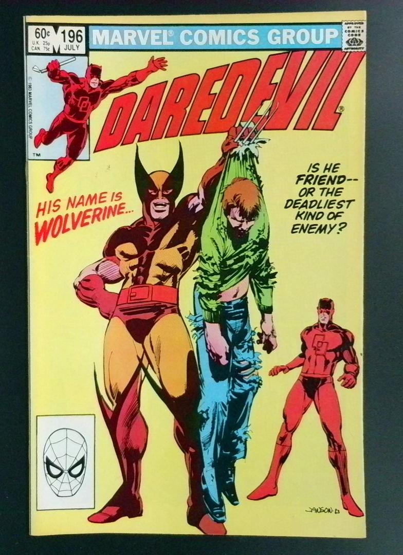 Daredevil #196 FN/VF 1st meet with Wolverine Marvel 1983