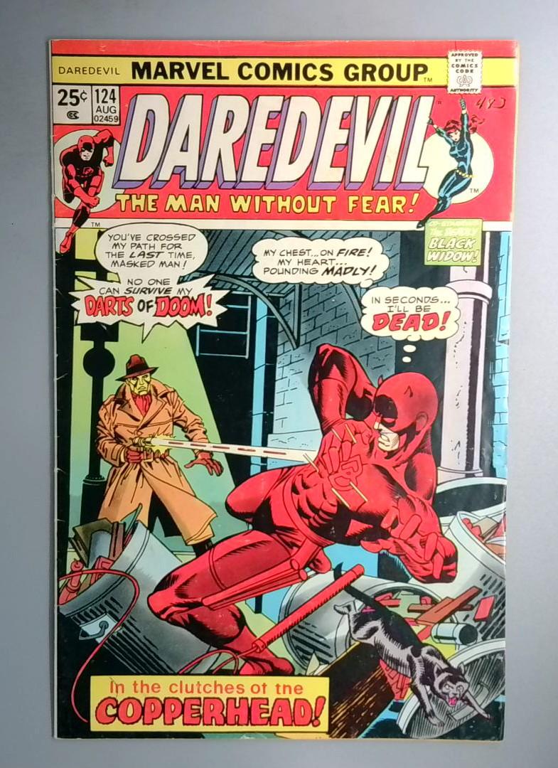 Daredevil #124 FN 1st Appearance of Copperhead Marvel 1975