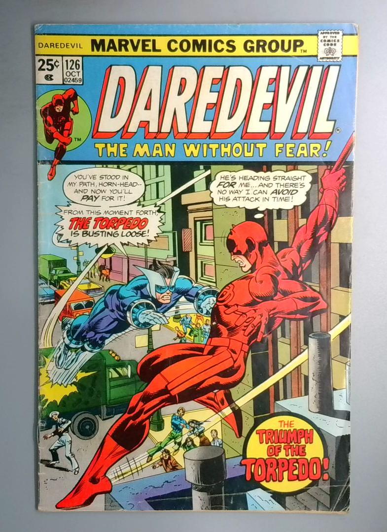 Daredevil #126 VG+ 1st Torpedo, Heather Glenn Marvel 1975