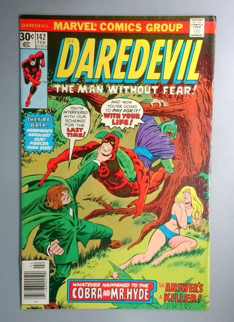 Daredevil #142 VF/NM Cobra & Mr. Hyde Marvel 1977