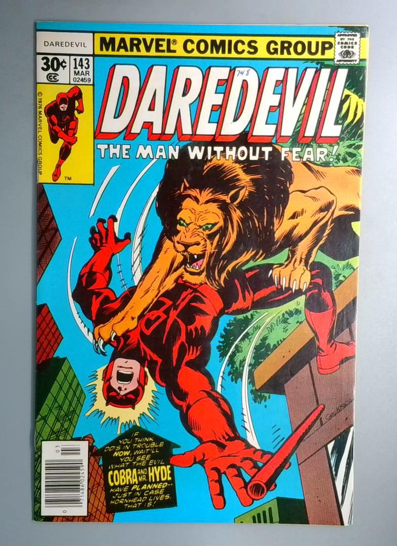 Daredevil #143 VF Cobra & Mr. Hyde Appearane Marvel 1977