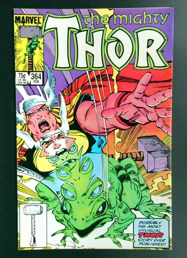 Thor #364 VF 1st Thor as a Frog Marvel 1986