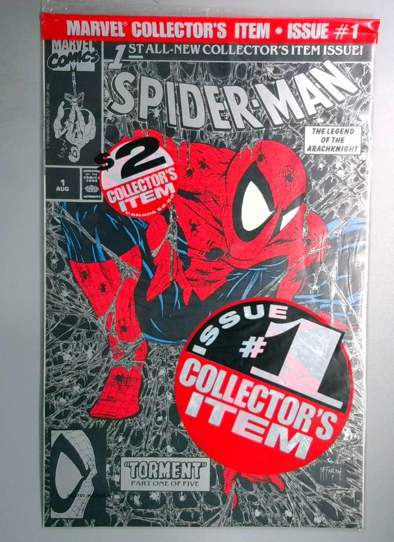 Spider-Man #1 NM Polybagged Silver Direct Edition Marvel 1990