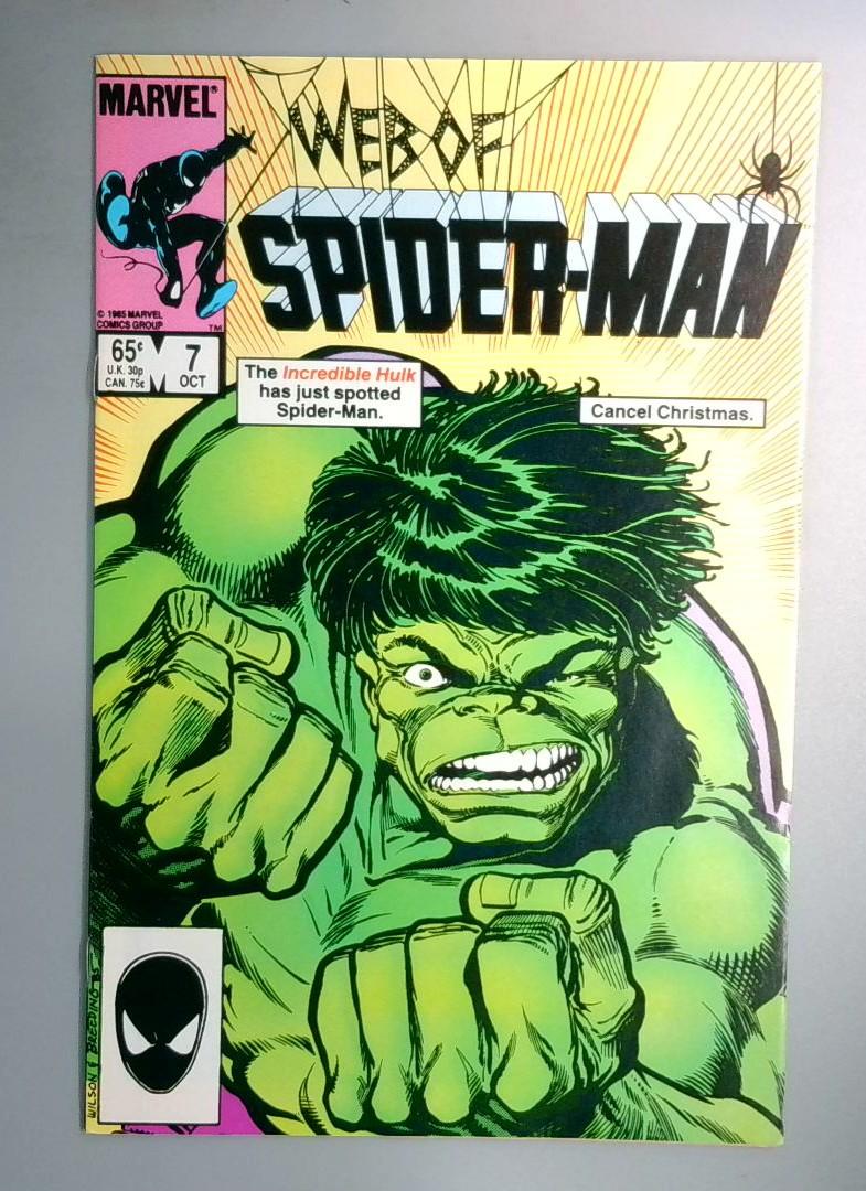 Web of Spider-Man #7 NM Hulk Marvel 1985