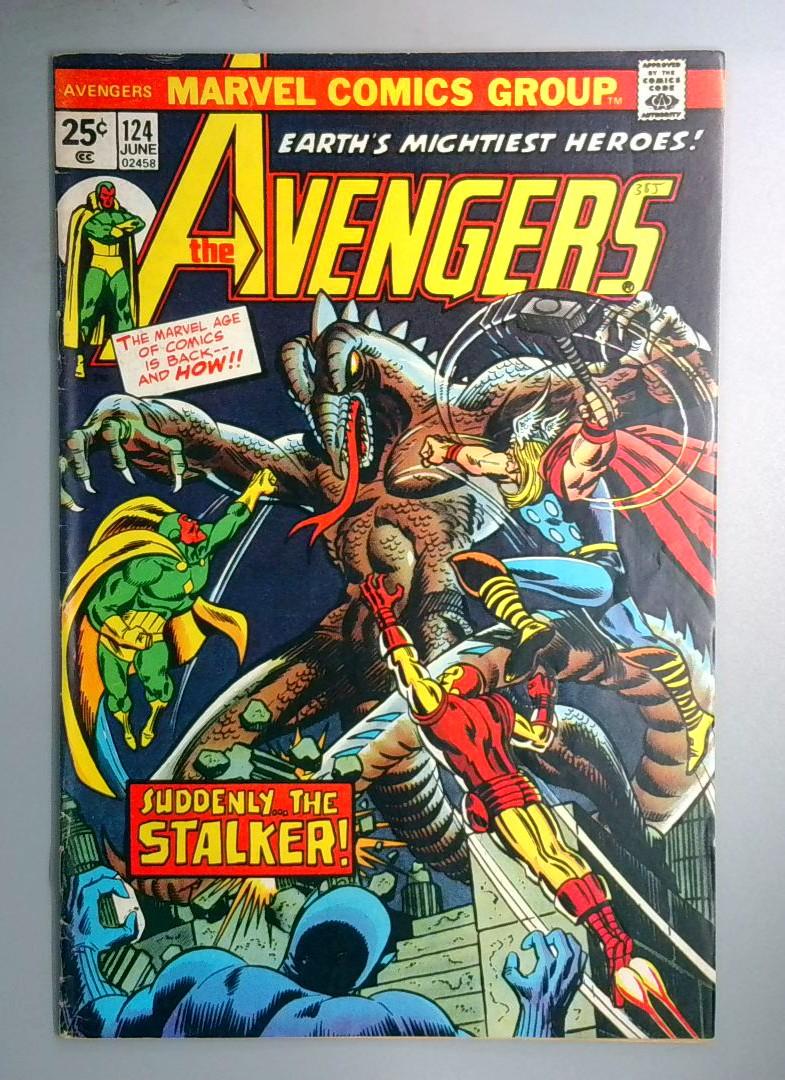 Avengers #124 Death of Star-Stalker NO MVS Marvel 1974