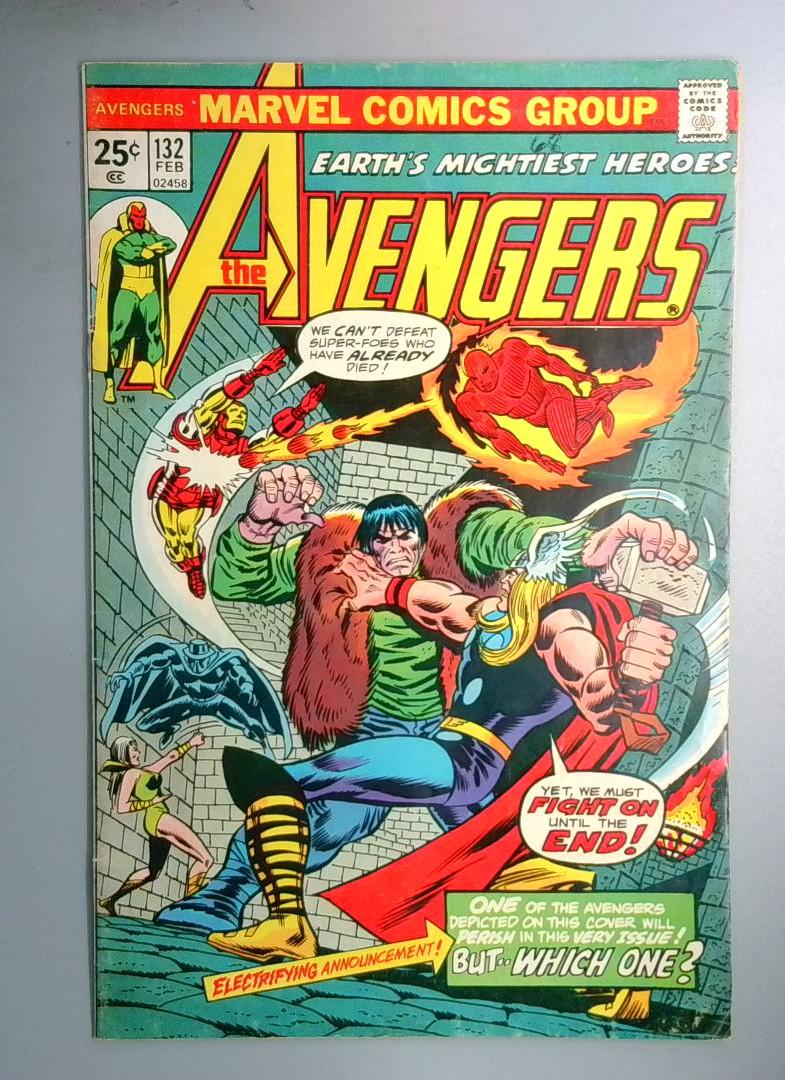 Avengers #132 FN Marvel 1975