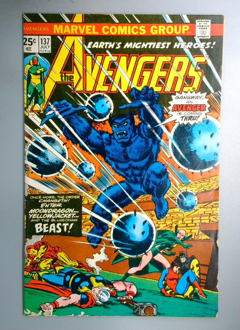 Avengers #137 Beast & Moondragon Join Avengers Team Marvel 1975