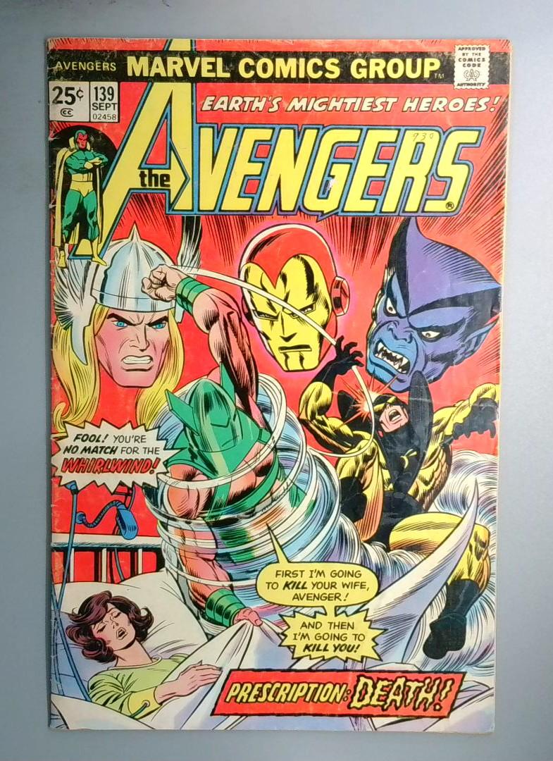 Avengers #139 Whirlwind Appearance Marvel 1975