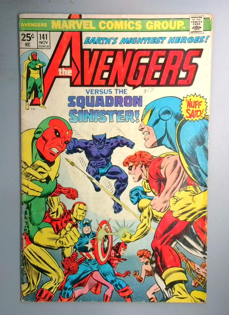 Avengers #141 Squadron Sinister Appearance Marvel 1975