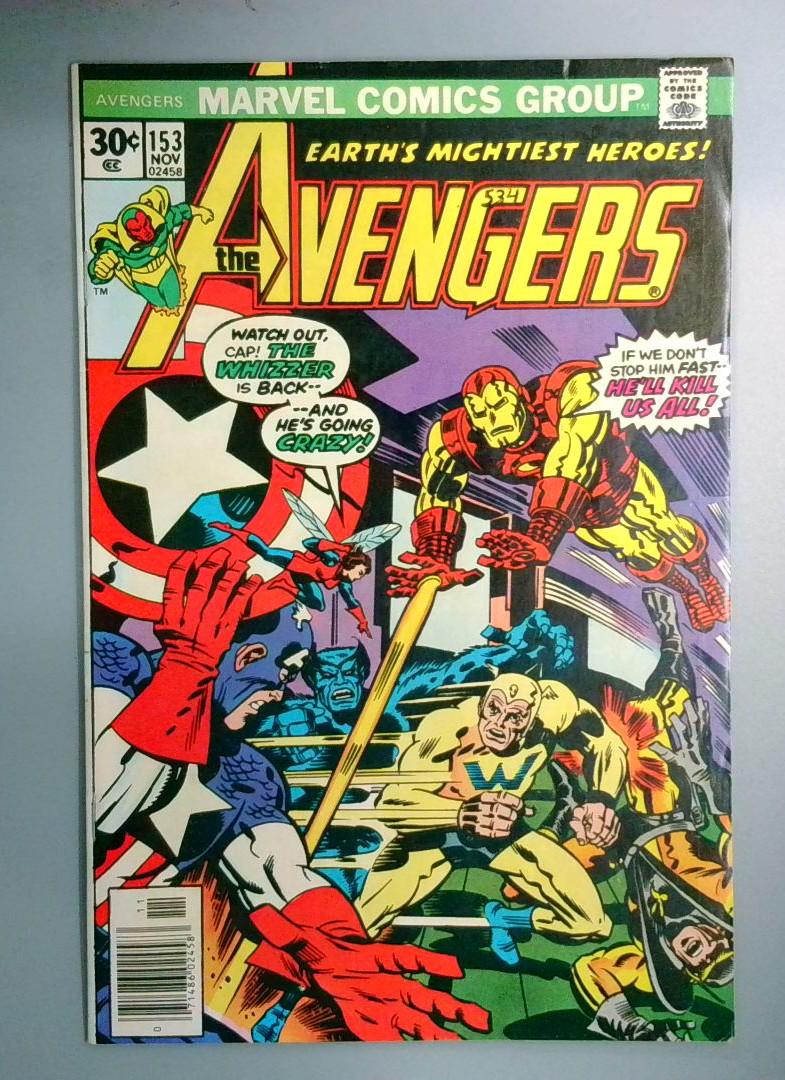 Avengers #153 FN+ Whizzer Appearance, Kirby Cover Marvel 1976