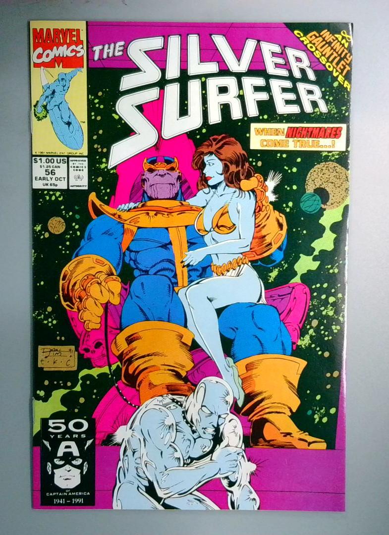 Silver Surfer #56 NM- Thanos Cover Marvel 1991