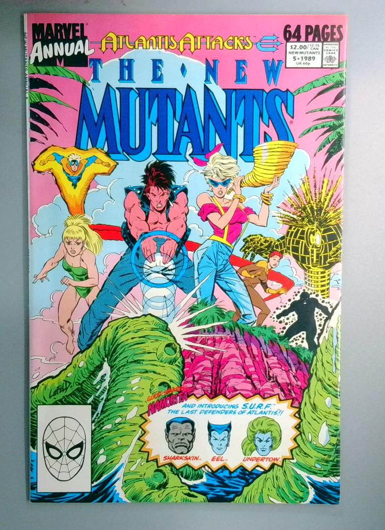 New Mutants Annual #5 VF Atlantis Attacks Marvel 1989