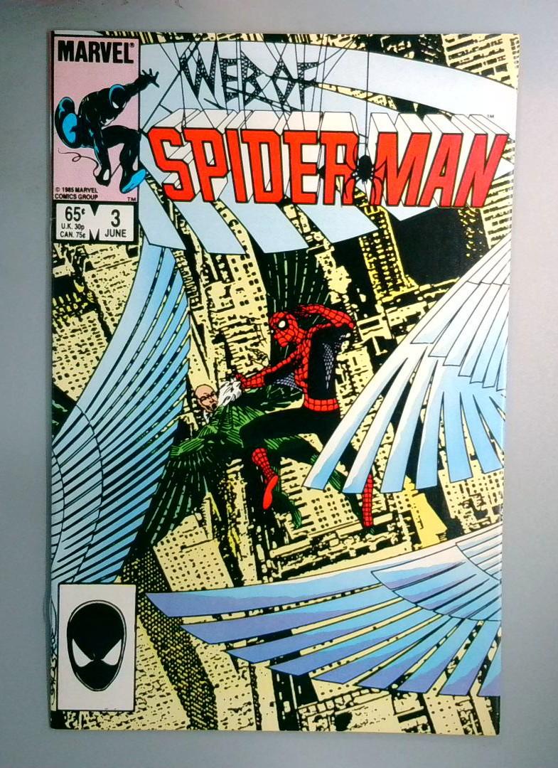 Web of Spider-Man #3 VF+ The Vulture Marvel 1985
