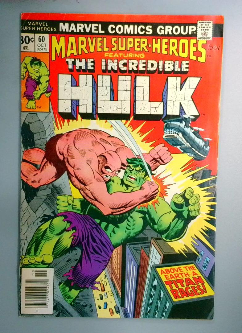 Marvel Super-Heroes #60 Reprints Incredible Hulk 106 Marvel 1976