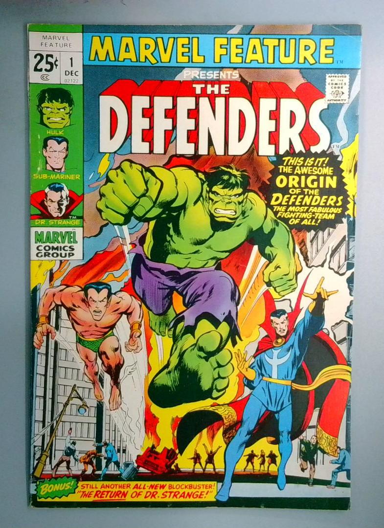 Marvel Feature #1 VF 🔑 1st Appearance of the Defenders Marvel 1971