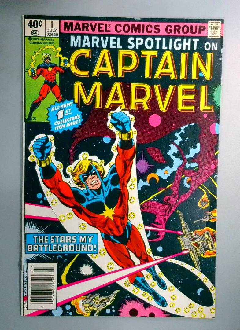 Marvel Spotlight #1 VF+ Captain Marvel Newsstand Edition Marvel 1979