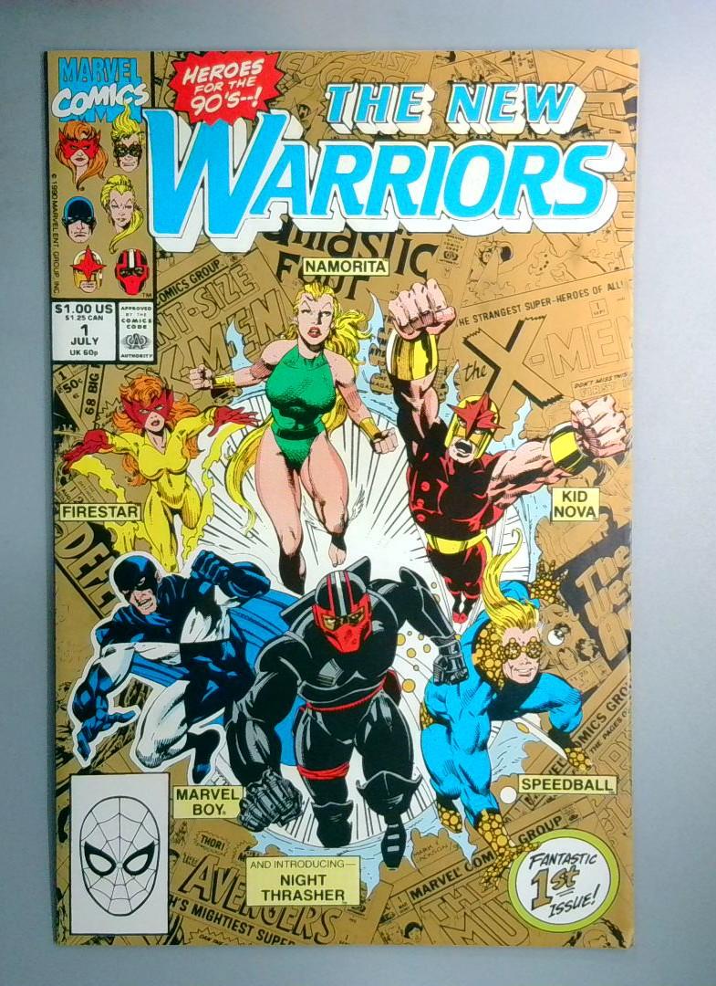 New Warriors #1 2nd Gold Background 2nd Print Marvel 1990