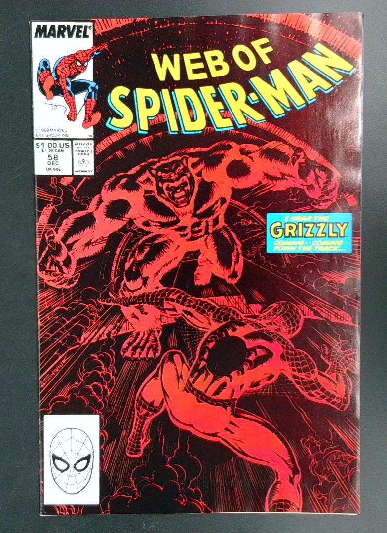 Web of Spider-Man #58 VF+ Marvel 1989