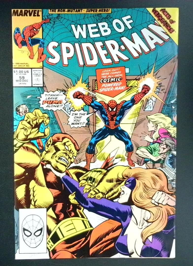 Web of Spider-Man #59 VF/NM Titania Appearance Marvel 1989