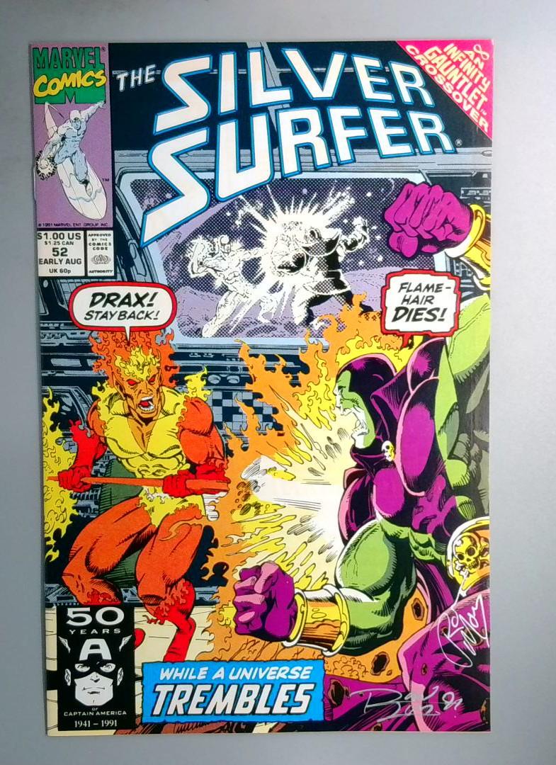 Silver Surfer #52 VF+ Signed by Ron Lim Marvel 1991